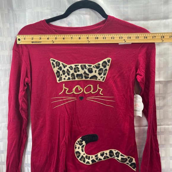 WONDER NATION GIRLS SHIRT SIZE L (10-12) COLOR RED LONG SLEEVE - Picture 5 of 12